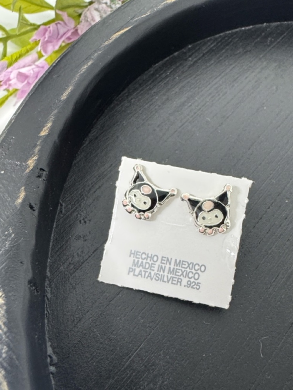 Kuromi inspired Sterling Silver Stud Earrings